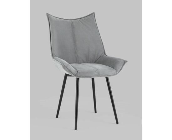 Стул Осло велюр серый, изображение 2 | Интернет магазин мебели и декора LifeDekor