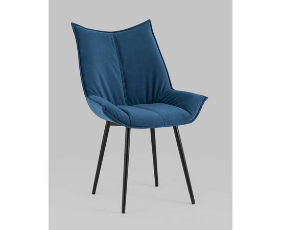 Стул Осло велюр синий, изображение 2 | Интернет магазин мебели и декора LifeDekor
