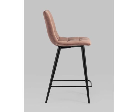 Стул полубарный Джанго велюр пыльно-розовый высота сиденья 60 см, изображение 4 | Интернет магазин мебели и декора LifeDekor