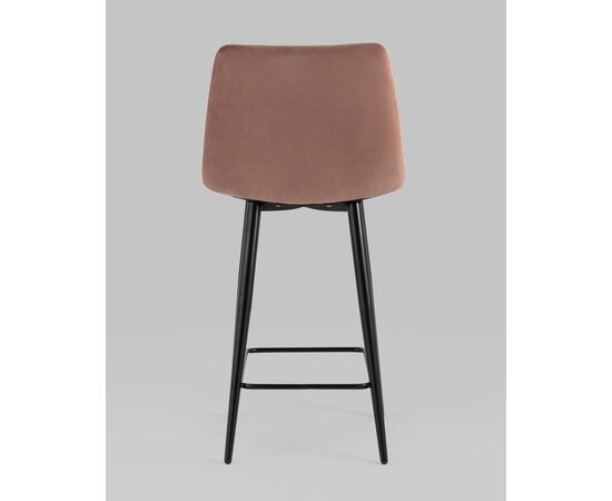 Стул полубарный Джанго велюр пыльно-розовый высота сиденья 60 см, изображение 5 | Интернет магазин мебели и декора LifeDekor