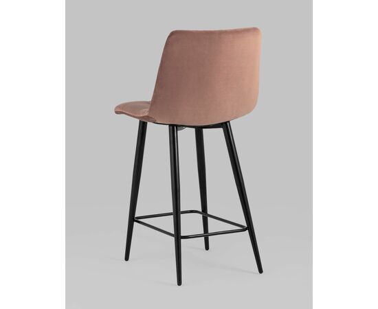 Стул полубарный Джанго велюр пыльно-розовый высота сиденья 60 см, изображение 6 | Интернет магазин мебели и декора LifeDekor