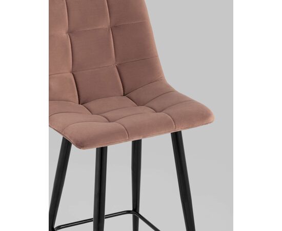 Стул полубарный Джанго велюр пыльно-розовый высота сиденья 60 см, изображение 8 | Интернет магазин мебели и декора LifeDekor