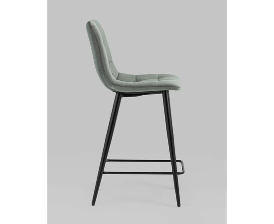 Стул полубарный Джанго велюр серый высота сиденья 60 см, изображение 6 | Интернет магазин мебели и декора LifeDekor