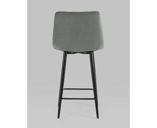 Стул полубарный Джанго велюр серый высота сиденья 60 см, изображение 7 | Интернет магазин мебели и декора LifeDekor