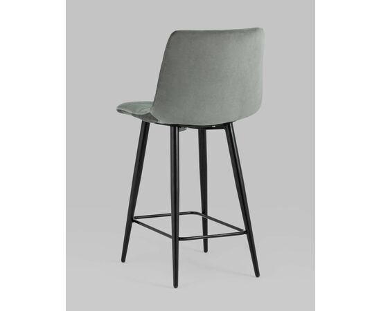 Стул полубарный Джанго велюр серый высота сиденья 60 см, изображение 8 | Интернет магазин мебели и декора LifeDekor