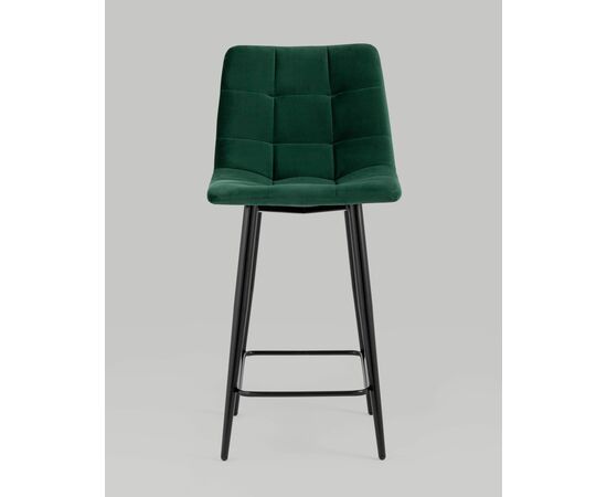 Стул полубарный Джанго велюр зелёный высота сиденья 60 см, изображение 3 | Интернет магазин мебели и декора LifeDekor