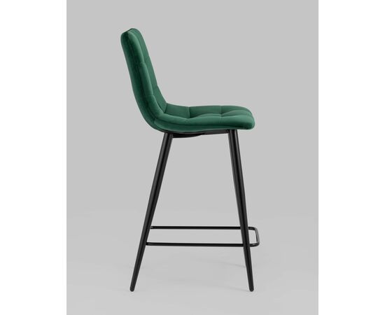 Стул полубарный Джанго велюр зелёный высота сиденья 60 см, изображение 4 | Интернет магазин мебели и декора LifeDekor