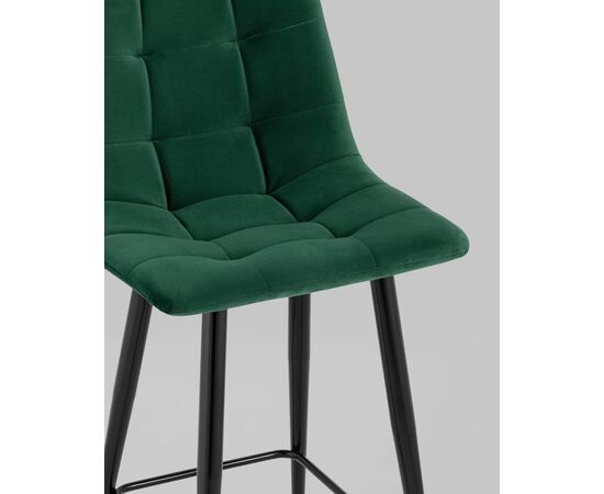 Стул полубарный Джанго велюр зелёный высота сиденья 60 см, изображение 8 | Интернет магазин мебели и декора LifeDekor