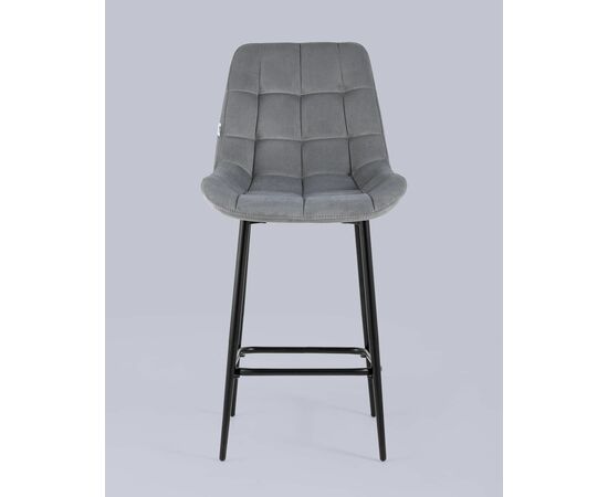 Стул полубарный Флекс велюр серый, изображение 3 | Интернет магазин мебели и декора LifeDekor