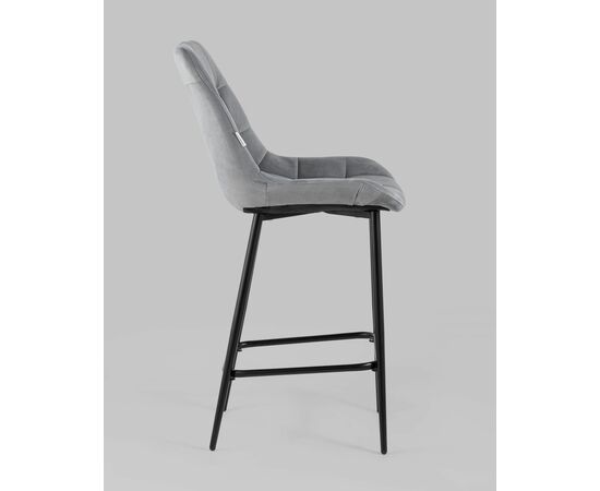 Стул полубарный Флекс велюр серый, изображение 4 | Интернет магазин мебели и декора LifeDekor