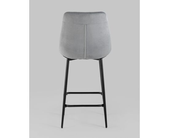 Стул полубарный Флекс велюр серый, изображение 5 | Интернет магазин мебели и декора LifeDekor