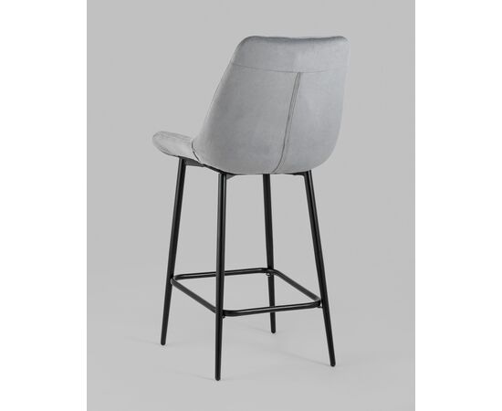 Стул полубарный Флекс велюр серый, изображение 6 | Интернет магазин мебели и декора LifeDekor
