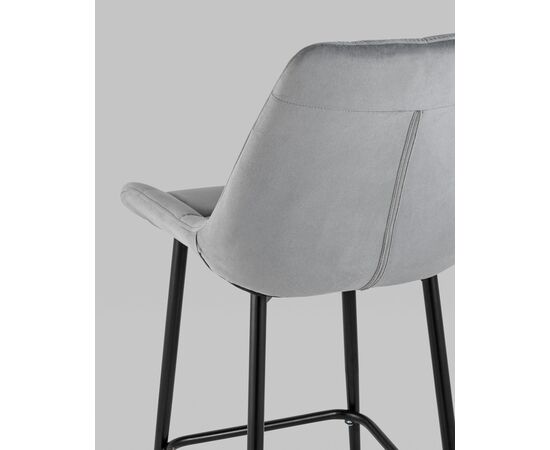 Стул полубарный Флекс велюр серый, изображение 7 | Интернет магазин мебели и декора LifeDekor