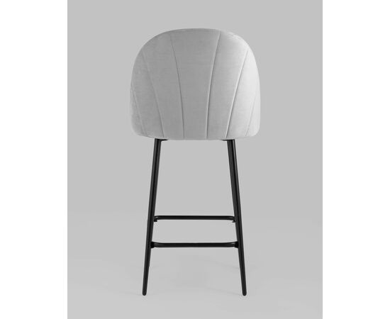 Стул полубарный Логан велюр светло-серый, изображение 5 | Интернет магазин мебели и декора LifeDekor