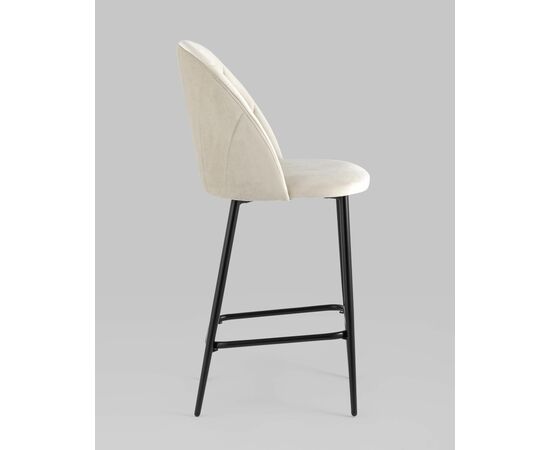 Стул полубарный Логан велюр бежевый, изображение 4 | Интернет магазин мебели и декора LifeDekor