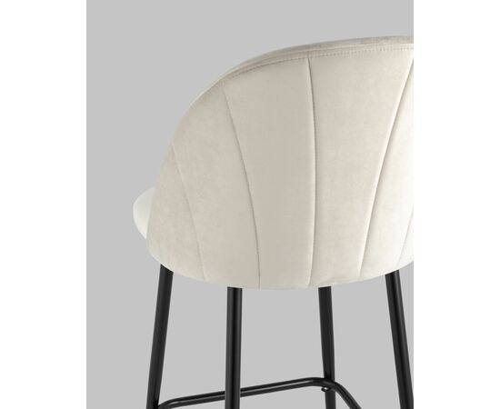 Стул полубарный Логан велюр бежевый, изображение 7 | Интернет магазин мебели и декора LifeDekor