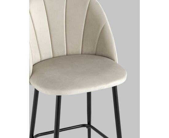 Стул полубарный Логан велюр бежевый, изображение 8 | Интернет магазин мебели и декора LifeDekor