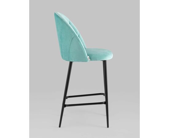 Стул полубарный Логан NEW велюр пыльно-голубой, изображение 4 | Интернет магазин мебели и декора LifeDekor