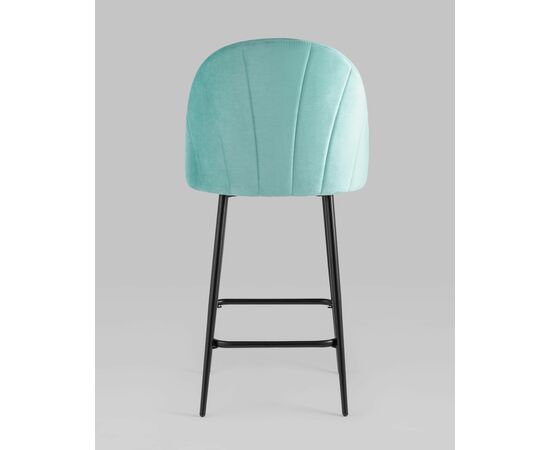 Стул полубарный Логан NEW велюр пыльно-голубой, изображение 5 | Интернет магазин мебели и декора LifeDekor