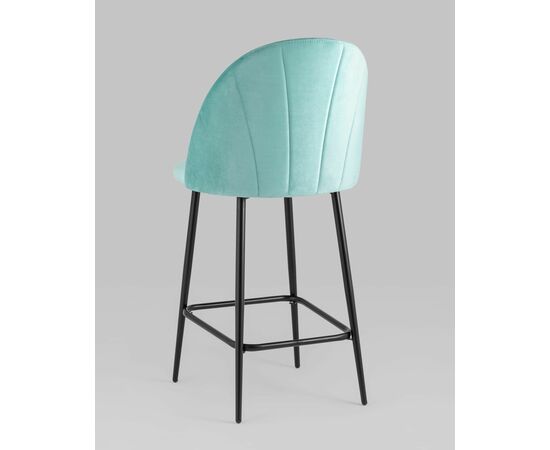 Стул полубарный Логан NEW велюр пыльно-голубой, изображение 6 | Интернет магазин мебели и декора LifeDekor