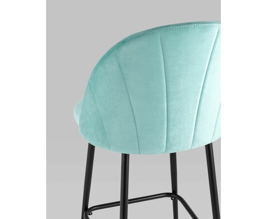 Стул полубарный Логан NEW велюр пыльно-голубой, изображение 7 | Интернет магазин мебели и декора LifeDekor