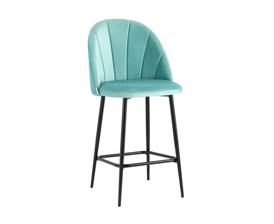 Стул полубарный Логан NEW велюр пыльно-голубой | Интернет магазин мебели и декора LifeDekor