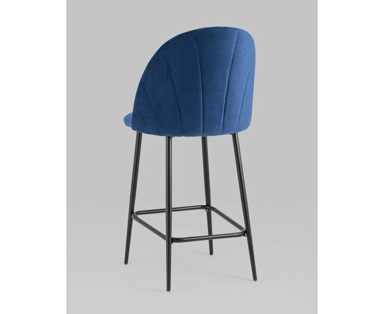 Стул полубарный Логан велюр синий, изображение 6 | Интернет магазин мебели и декора LifeDekor