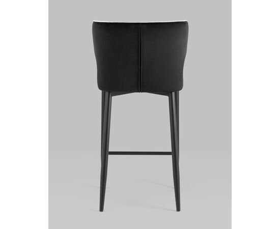 Стул полубарный Матео с кантом велюр черный, изображение 5 | Интернет магазин мебели и декора LifeDekor