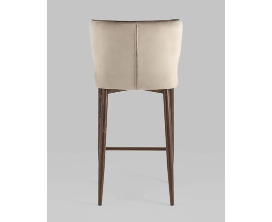 Стул полубарный Матео с кантом велюр шампань ножки дерево, изображение 7 | Интернет магазин мебели и декора LifeDekor