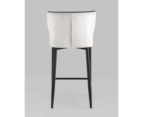 Стул полубарный Матео с кантом велюр светло-серый, изображение 5 | Интернет магазин мебели и декора LifeDekor