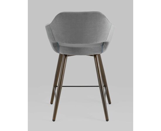Стул полубарный Саймон велюр тёмно-серый, изображение 5 | Интернет магазин мебели и декора LifeDekor
