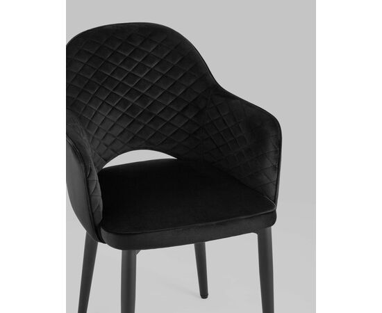 Стул Венера диамант велюр черный, изображение 10 | Интернет магазин мебели и декора LifeDekor