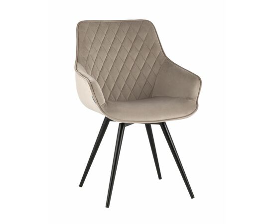 Стул вращающийся Сеул велюр серо-бежевый | Интернет магазин мебели и декора LifeDekor