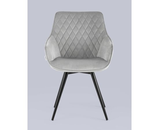 Стул вращающийся Сеул велюр светло-серый, изображение 5 | Интернет магазин мебели и декора LifeDekor