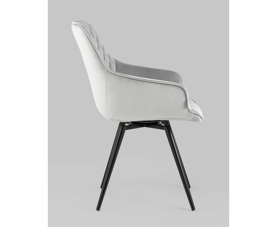 Стул вращающийся Сеул велюр светло-серый, изображение 6 | Интернет магазин мебели и декора LifeDekor