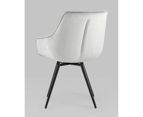 Стул вращающийся Сеул велюр светло-серый, изображение 8 | Интернет магазин мебели и декора LifeDekor