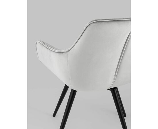 Стул вращающийся Сеул велюр светло-серый, изображение 9 | Интернет магазин мебели и декора LifeDekor