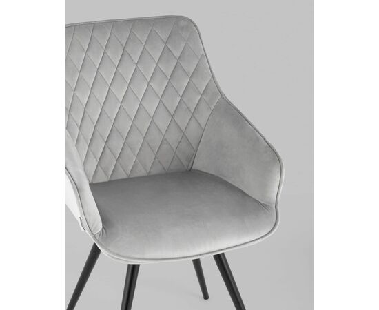 Стул вращающийся Сеул велюр светло-серый, изображение 10 | Интернет магазин мебели и декора LifeDekor