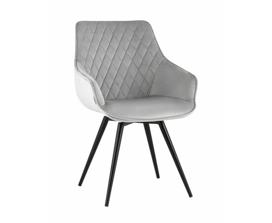 Стул вращающийся Сеул велюр светло-серый | Интернет магазин мебели и декора LifeDekor