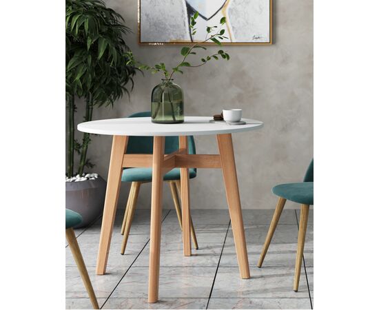 Стол обеденный Target Circle 90*90 белый, изображение 3 | Интернет магазин мебели и декора LifeDekor