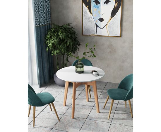 Стол обеденный Target Circle 90*90 белый, изображение 4 | Интернет магазин мебели и декора LifeDekor