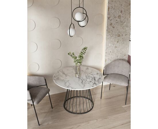 Стол обеденный Ливерпуль 110*110 белый мрамор, изображение 3 | Интернет магазин мебели и декора LifeDekor