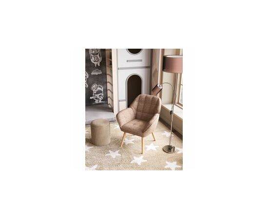 Пуф-столик с ящиком Хюгге S рогожка бежевый, изображение 4 | Интернет магазин мебели и декора LifeDekor