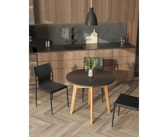 Стол обеденный Target Circle 90*90 черный, изображение 10 | Интернет магазин мебели и декора LifeDekor