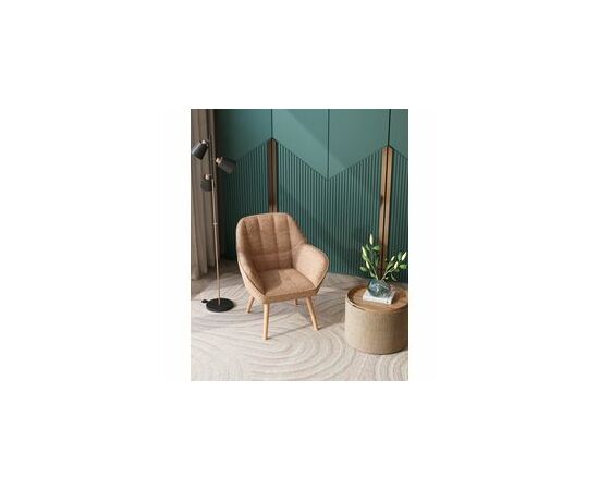 Пуф-столик с ящиком Хюгге L рогожка бежевый, изображение 3 | Интернет магазин мебели и декора LifeDekor