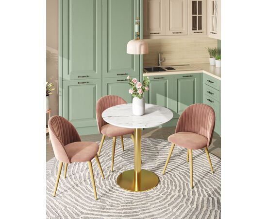 Стол обеденный Толедо D80 мрамор, изображение 3 | Интернет магазин мебели и декора LifeDekor