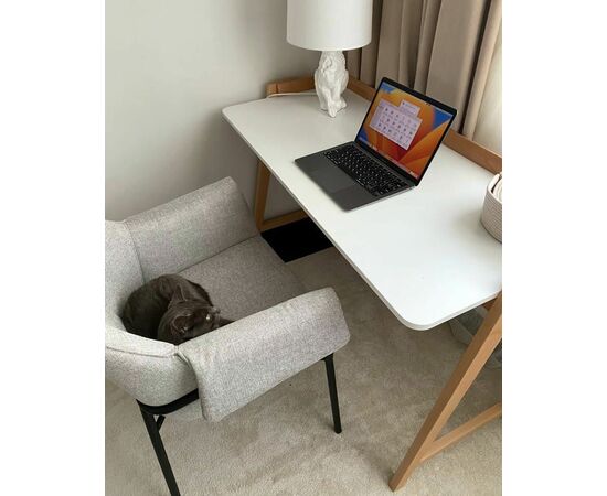 Кресло Бесс рогожка светло-серый, изображение 5 | Интернет магазин мебели и декора LifeDekor