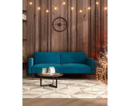 Диван прямой Кассель велюр синий, изображение 4 | Интернет магазин мебели и декора LifeDekor