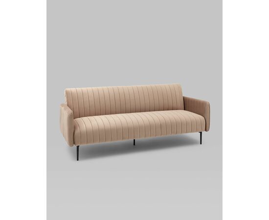 Диван прямой Дрезден велюр бежевый, изображение 2 | Интернет магазин мебели и декора LifeDekor