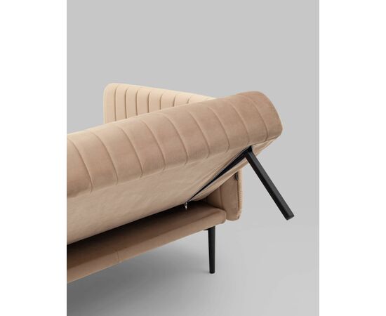 Диван прямой Дрезден велюр бежевый, изображение 10 | Интернет магазин мебели и декора LifeDekor